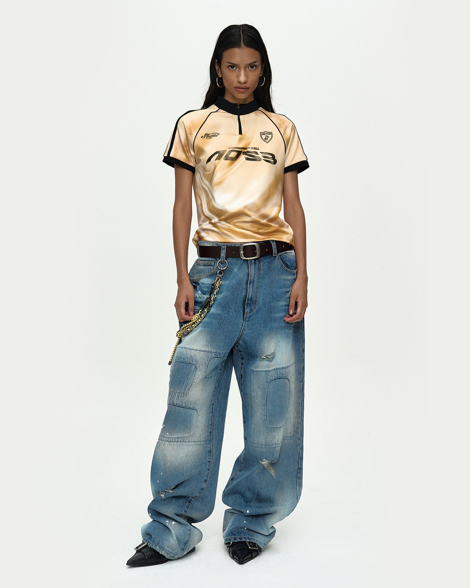 Andersson Bell Printed Football Zip-UP Top