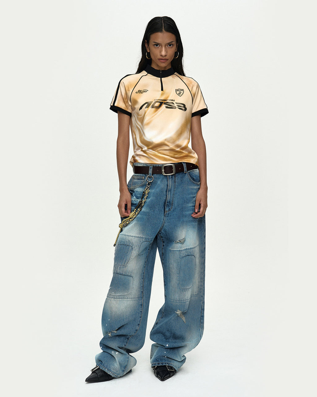 Andersson Bell Printed Football Zip-UP Top