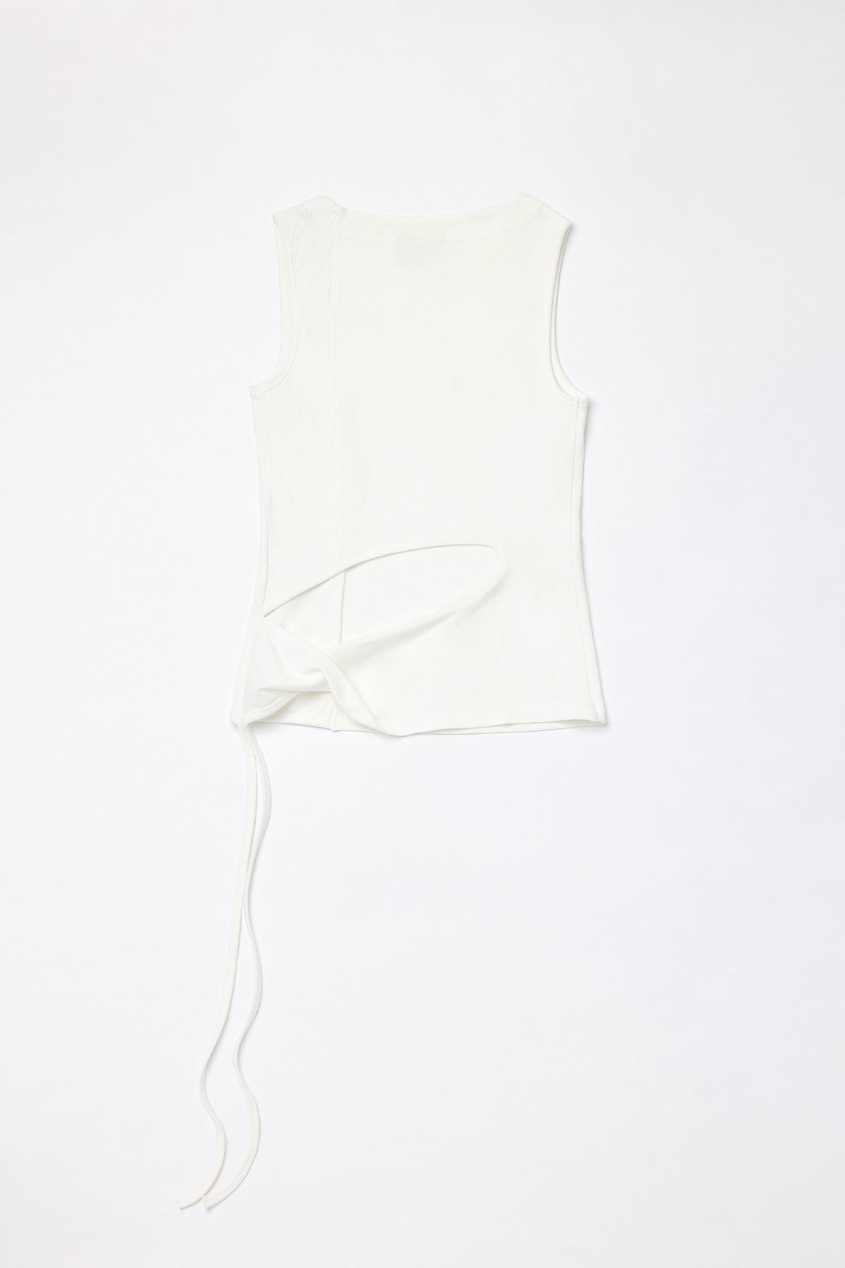 Matinkim Back Twist Unbalance Jersey Sleeveless IN White