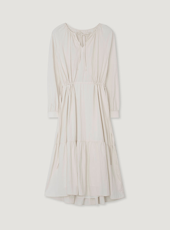Mango Maniplease Sopia Shirring One Piece Cream