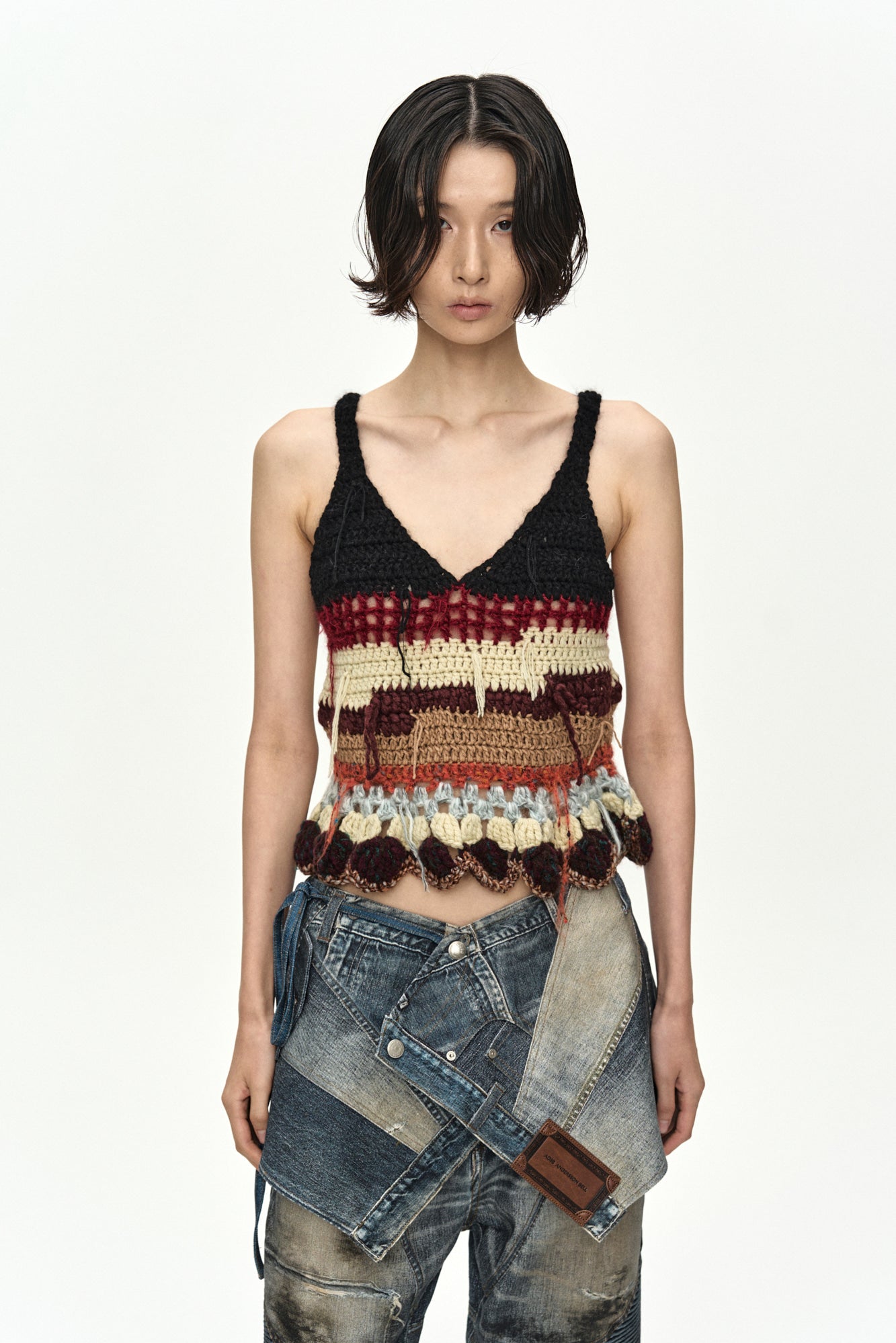 Andersson Bell Upside-Down Printed Wrap Skirt Blue)