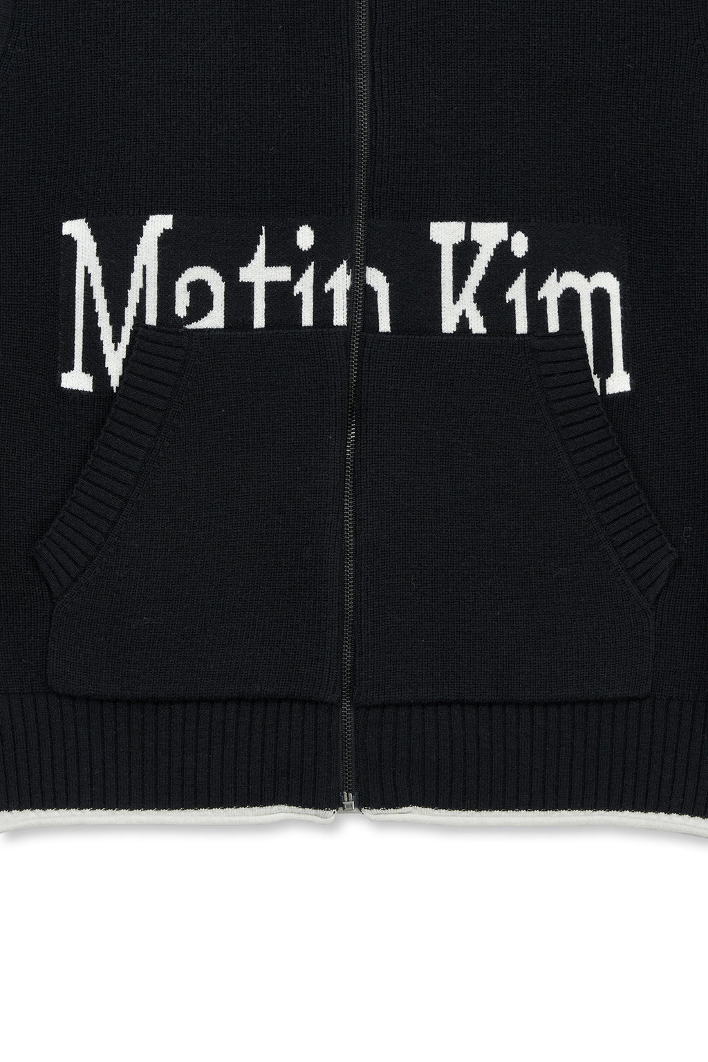 Matinkim Matin Kim Spell Point Knit Zip UP Vest IN Black