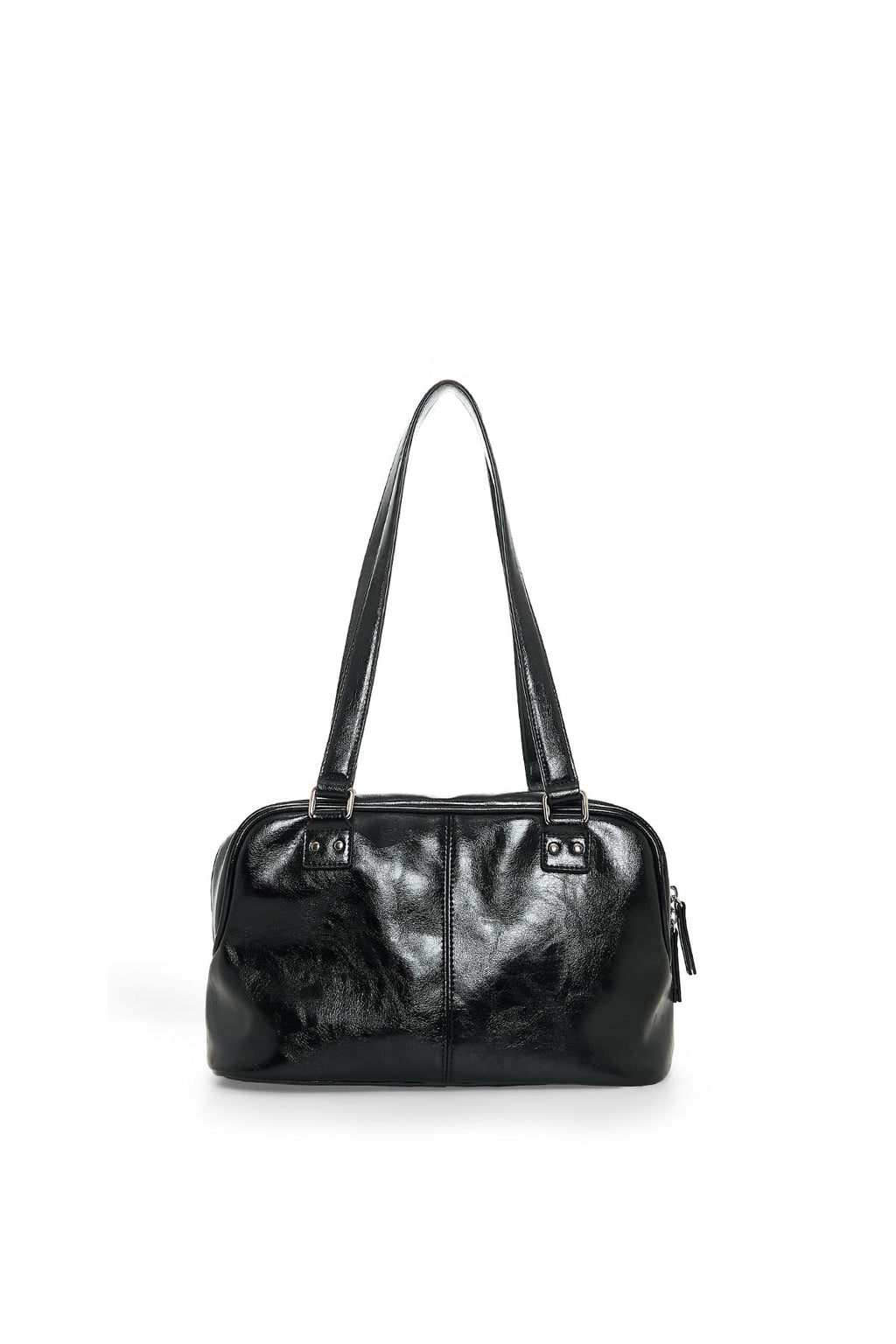 Matinkim Double Pocket Brick Shoulder Bag IN Black
