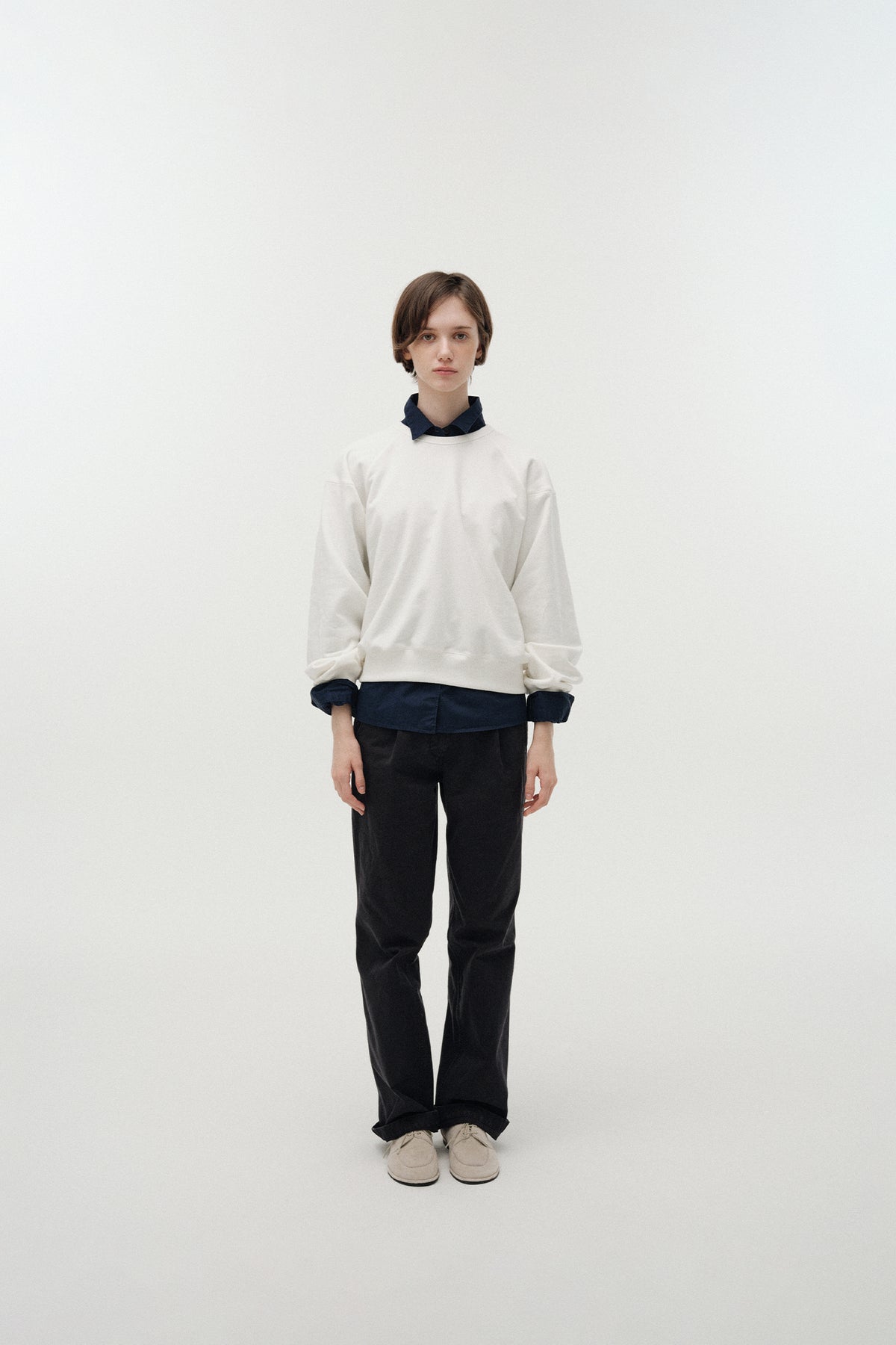 Nothing Written Cotton crewneck sweatshirt (White)