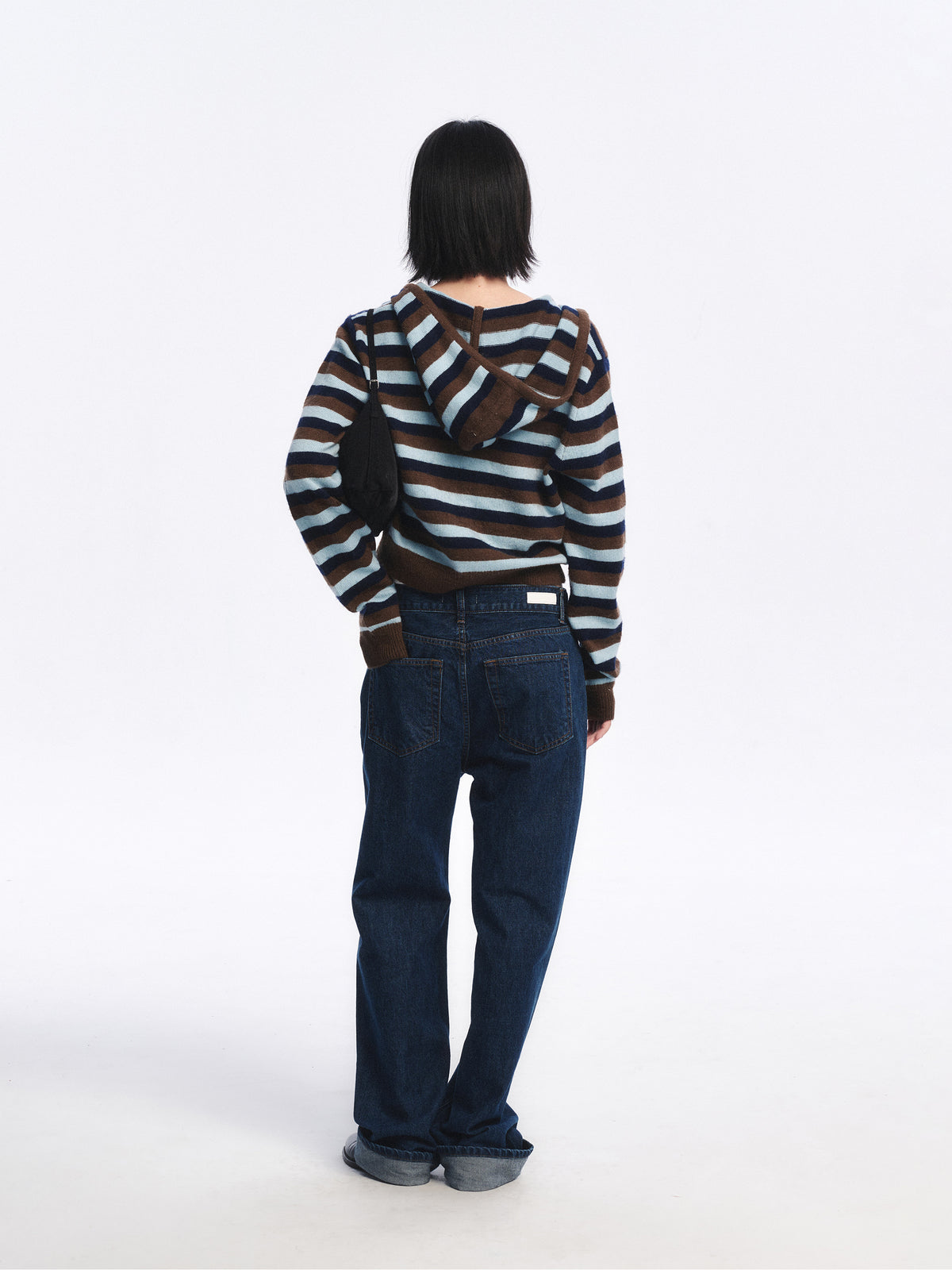 Low Classic Mid-Rise Roll-Up Jeans Dark Blue