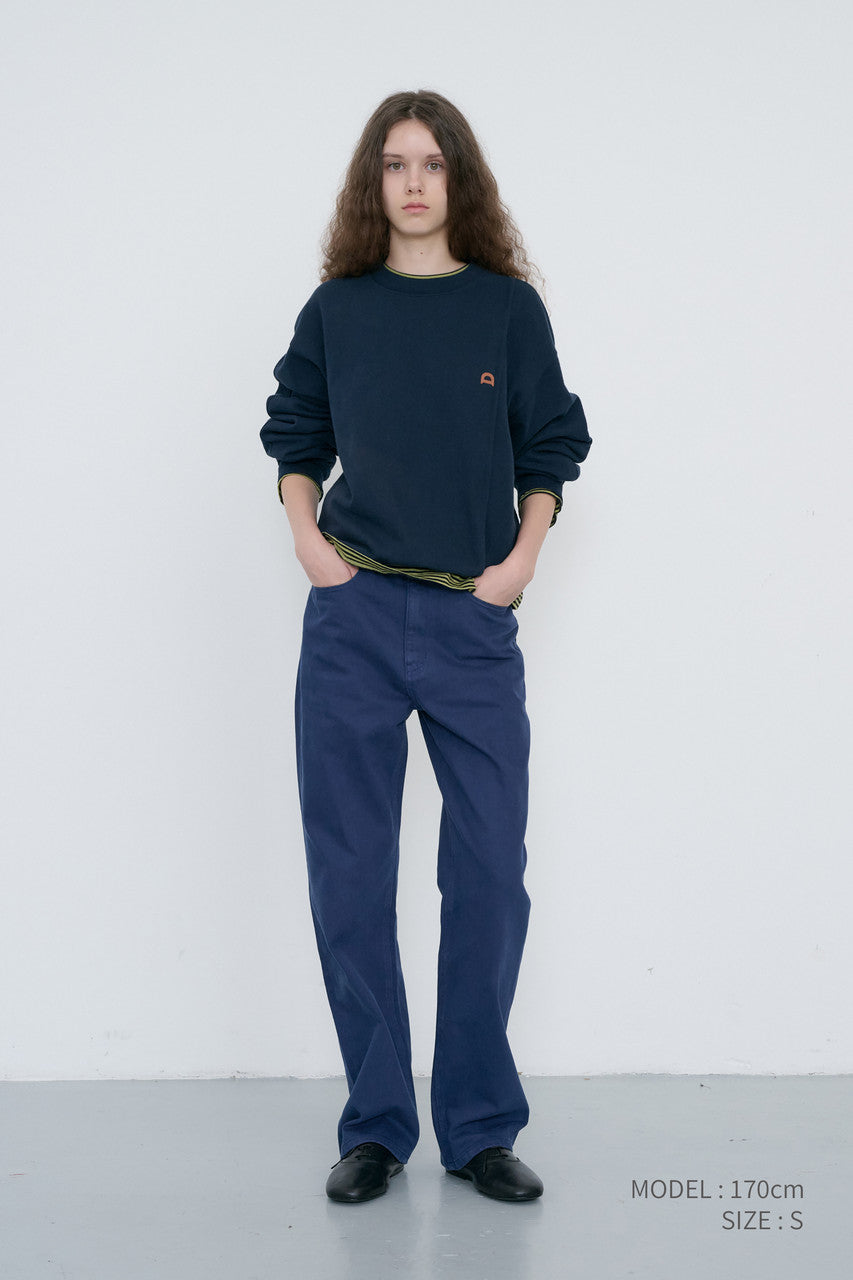 Dunst Unisex Dunst Logo Crease Sweatshirt French Navy