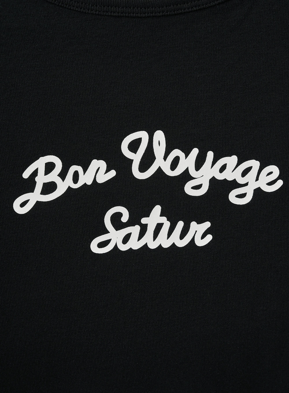 [satur] (W) Bon Voyage Slim Fit Crop T-Shirt - Black