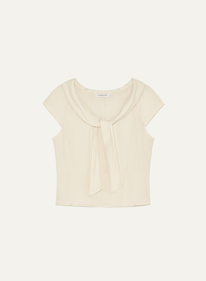 Kindersalmon Valois Bowtie Top Cream