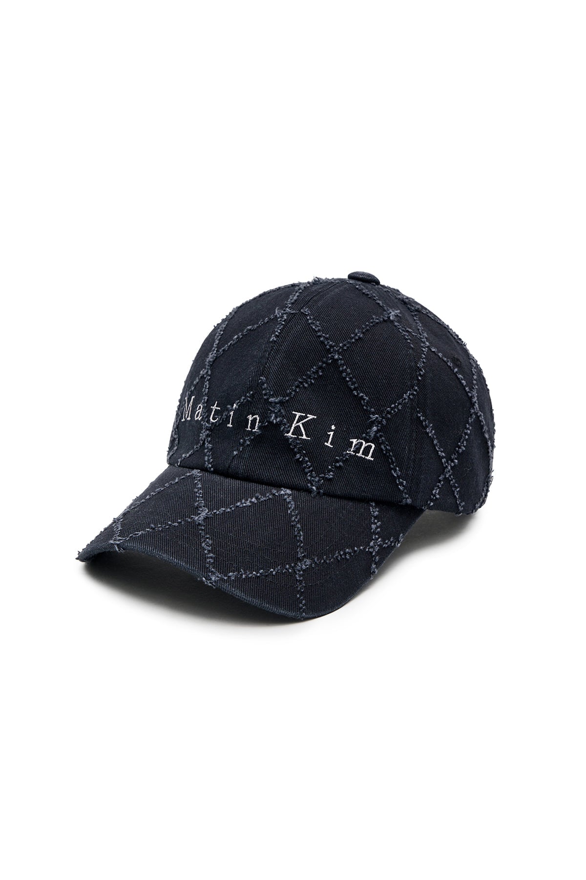 [matinkim] MATIN TYPO QUILTED BALL CAP IN CHARCOAL