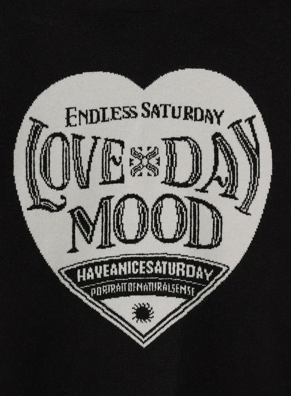 [satur] Saturday Retro Mood Pullover Knit - Black