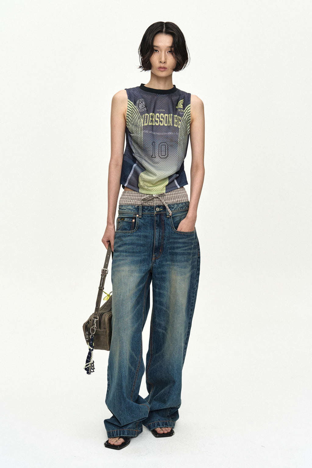 Andersson Bell Unisex Trunk Layered Wide-Leg Jeans