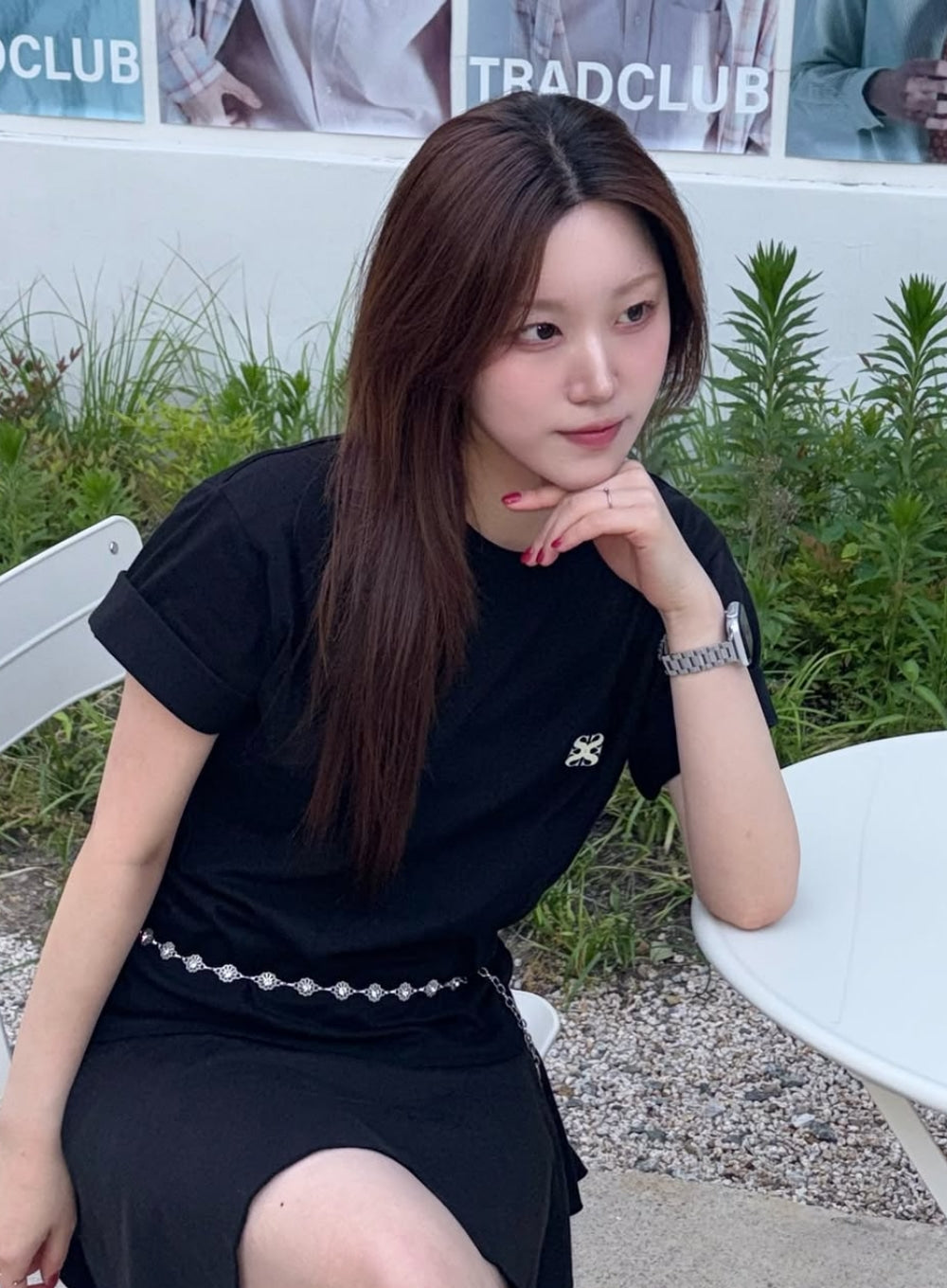 [satur] Small Logo Print T-Shirt (2 COLOR)