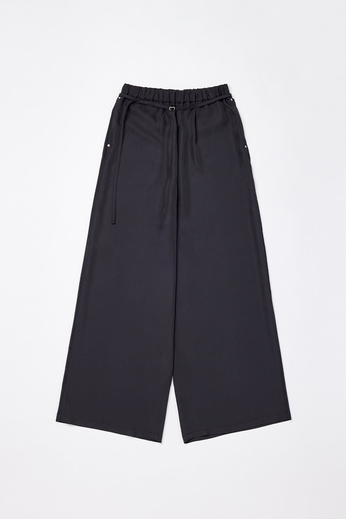 Matinkim Belted Silky Wide Pants IN Black