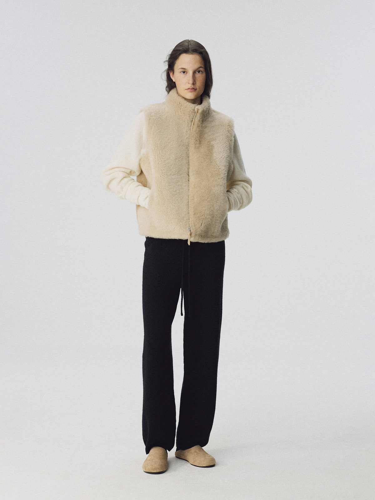 Nothing Written Leo slide mule (Sand suede)