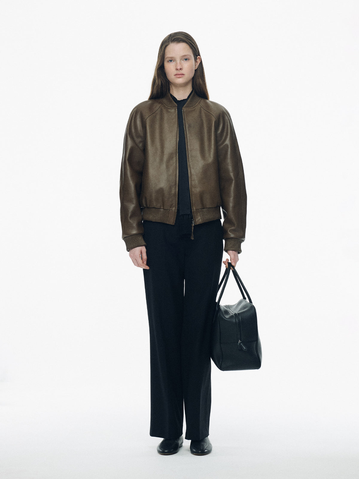 Nothing Written Roche lambskin bomber jacket (Olive)
