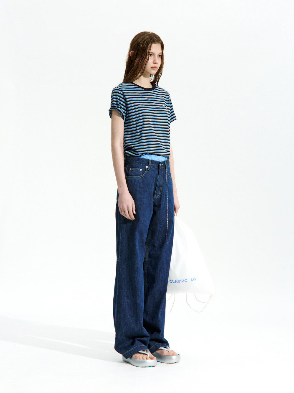 Low Classic Lc Striped Mini T-Shirt Black