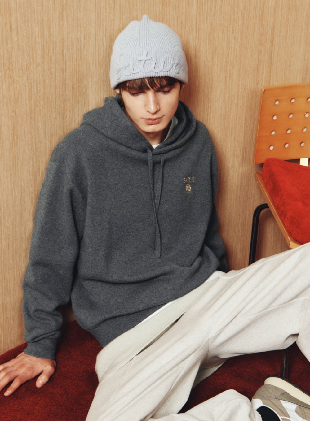 [satur] Satur Flowing Logo Beanie - Sky Blue