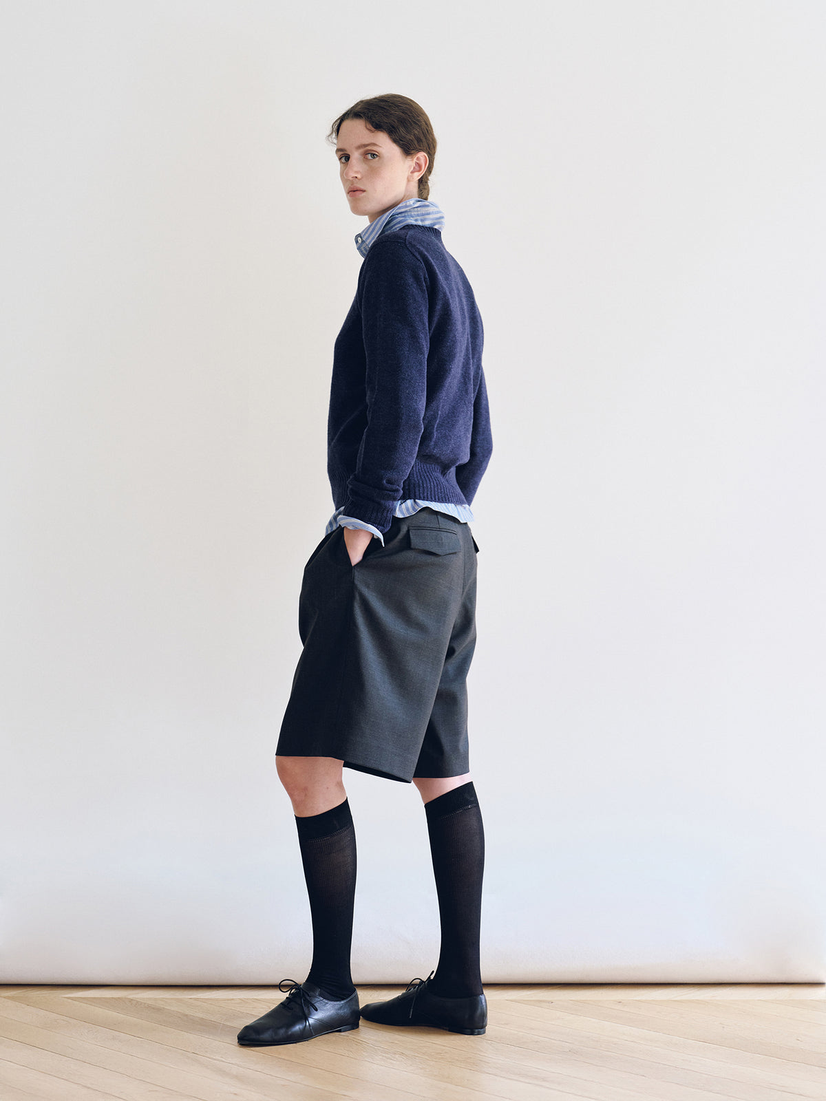 Nothing Written Metis Cotton Shirt (Blue Stripe)