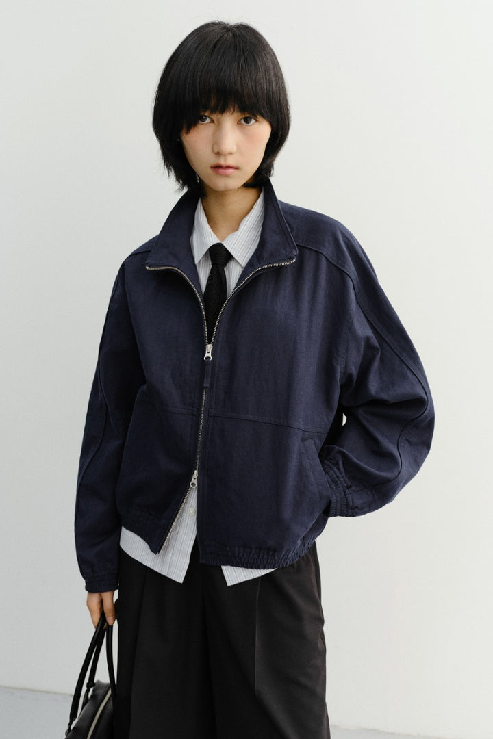 Dunst Unisex Summer Harrington Jacket Navy