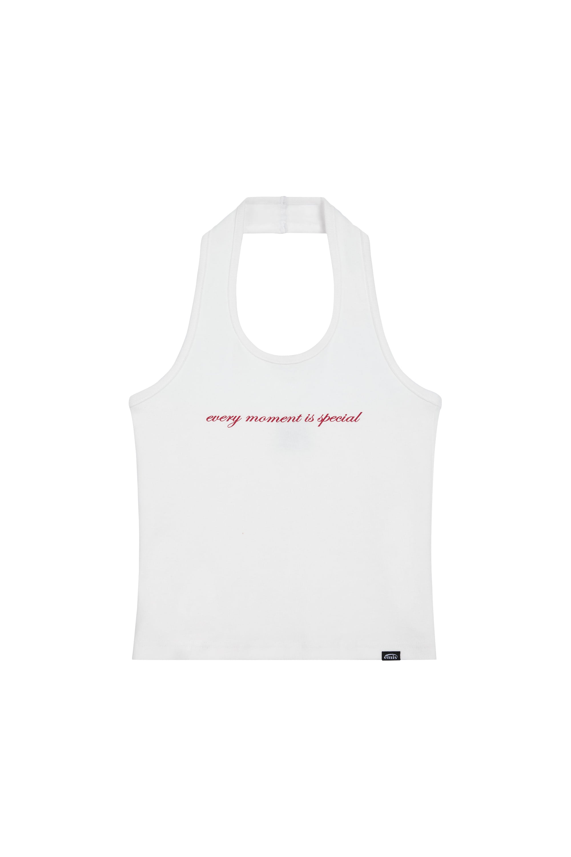 HALTER NECK TANK TOP-WHITE
