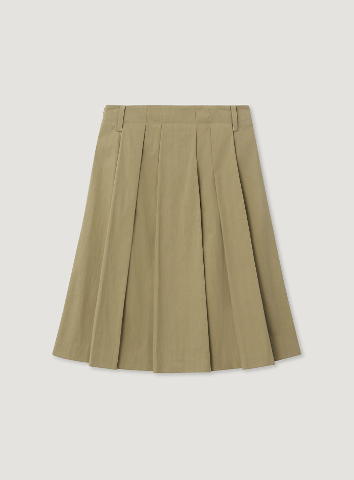 Mango Maniplease Cindy Tuck Skirt Beige