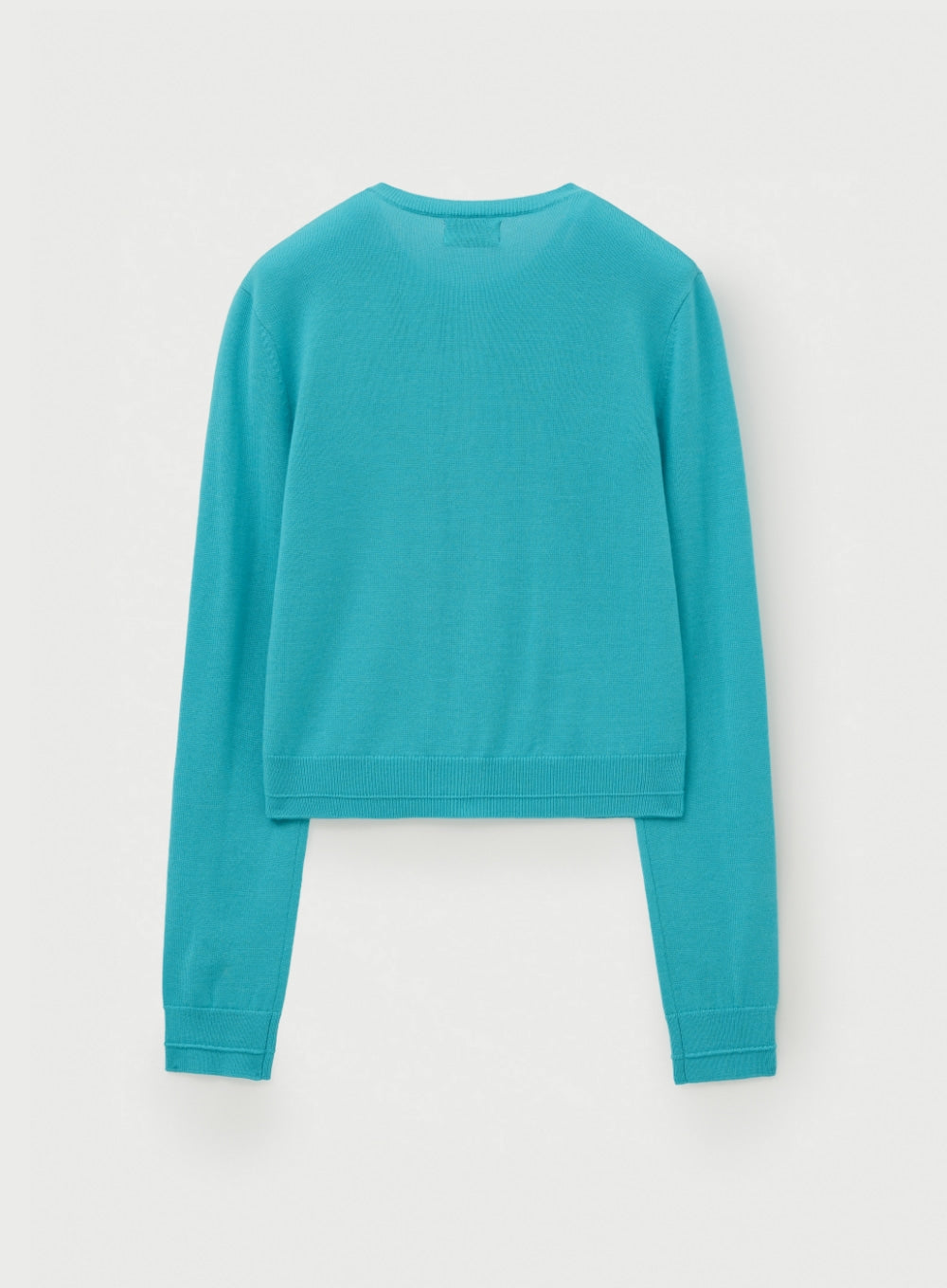 [satur] (W) Loren Basic Crew Neck Fine Cardigan - Blue