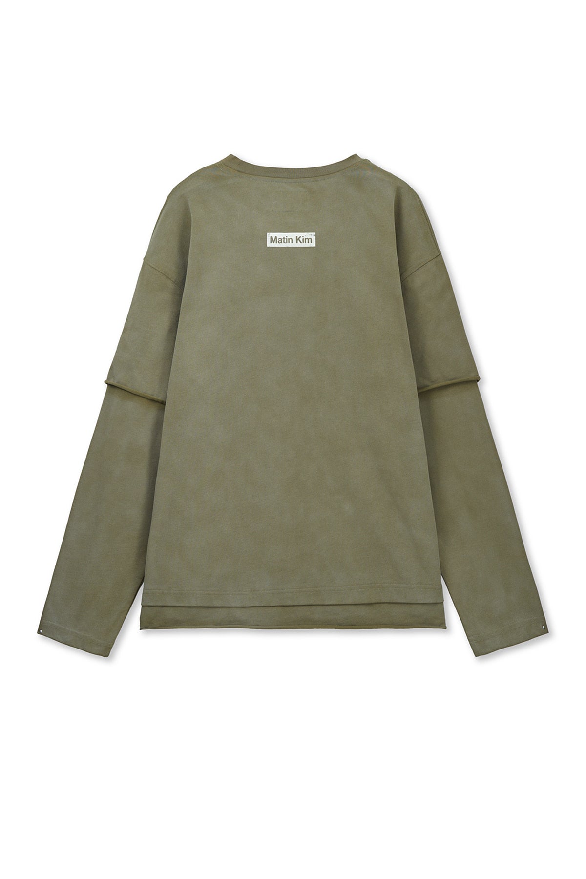 [matinkim] SPRAY EFFECT LAYERED TOP FOR MEN IN KHAKI