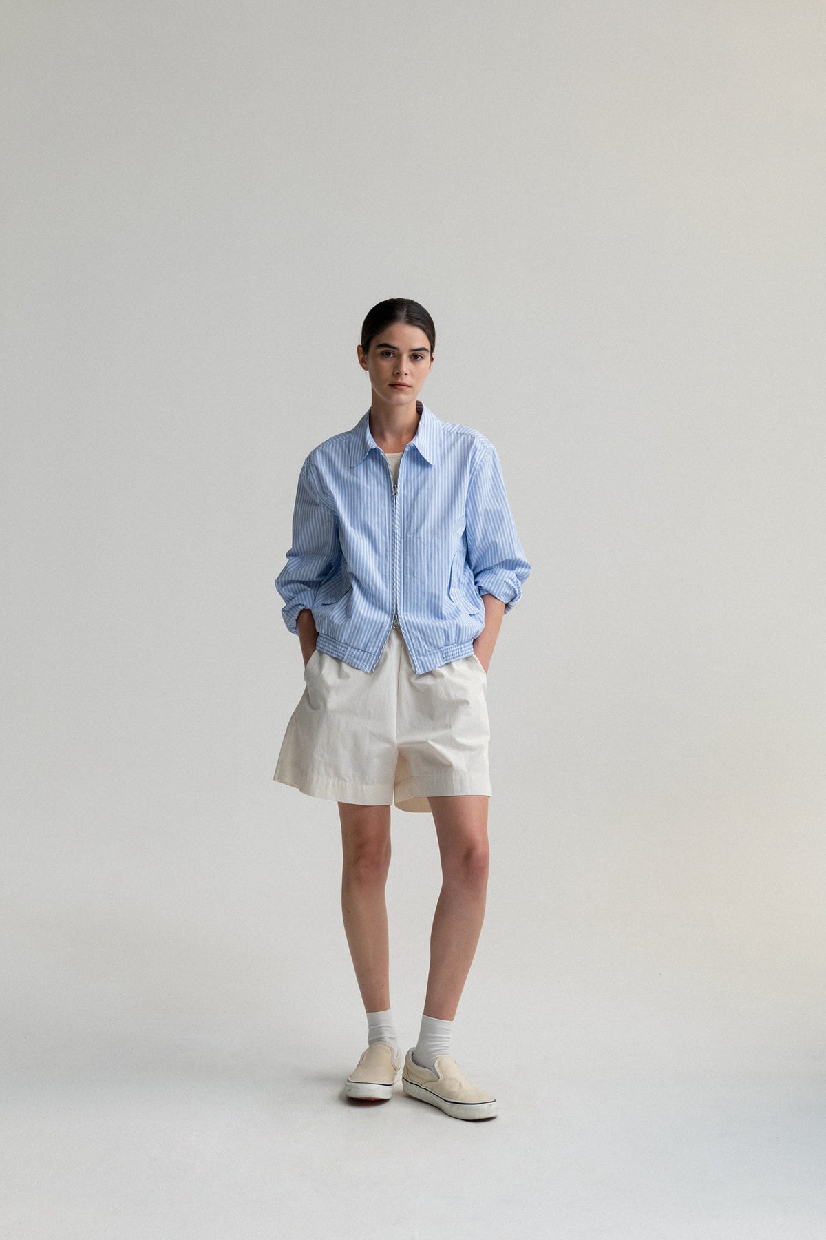 Nothing Written Marche summer blouson (Light blue)