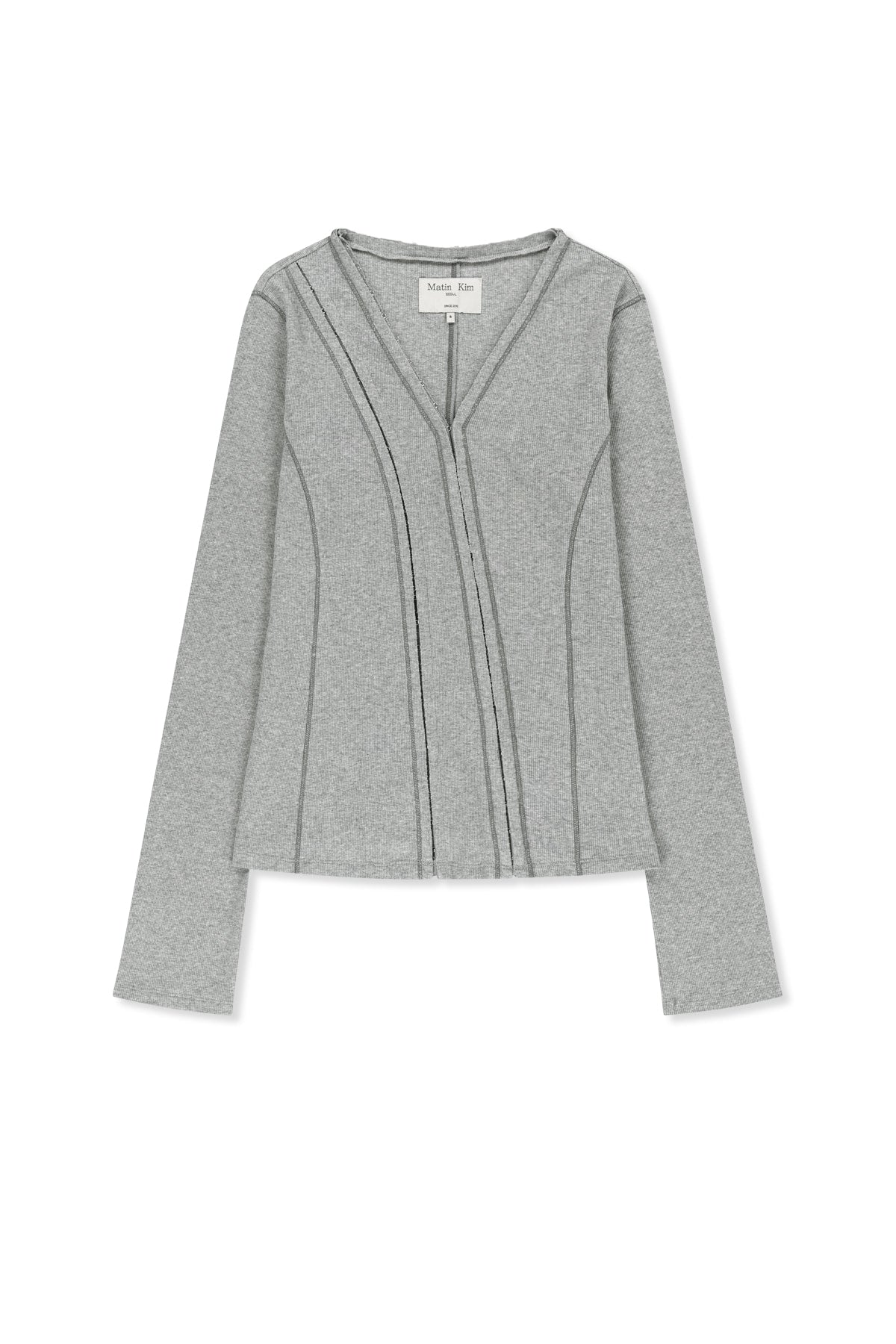 Matinkim Multi Styling Hook Detail Slim Top IN Grey