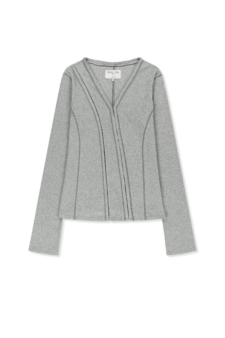 Matinkim Multi Styling Hook Detail Slim Top IN Grey