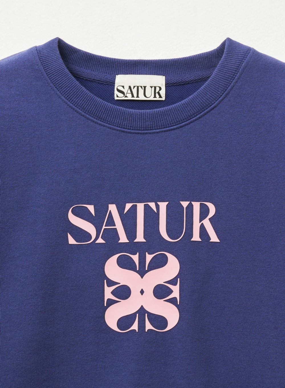 [satur] (W) Apero Volume Sleeve Crop Sweatshirt - Purple