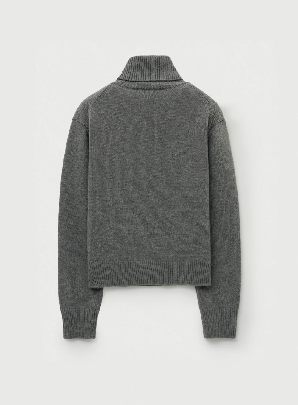 [satur] (W) Classic Turtle Neck Knit - Charcoal