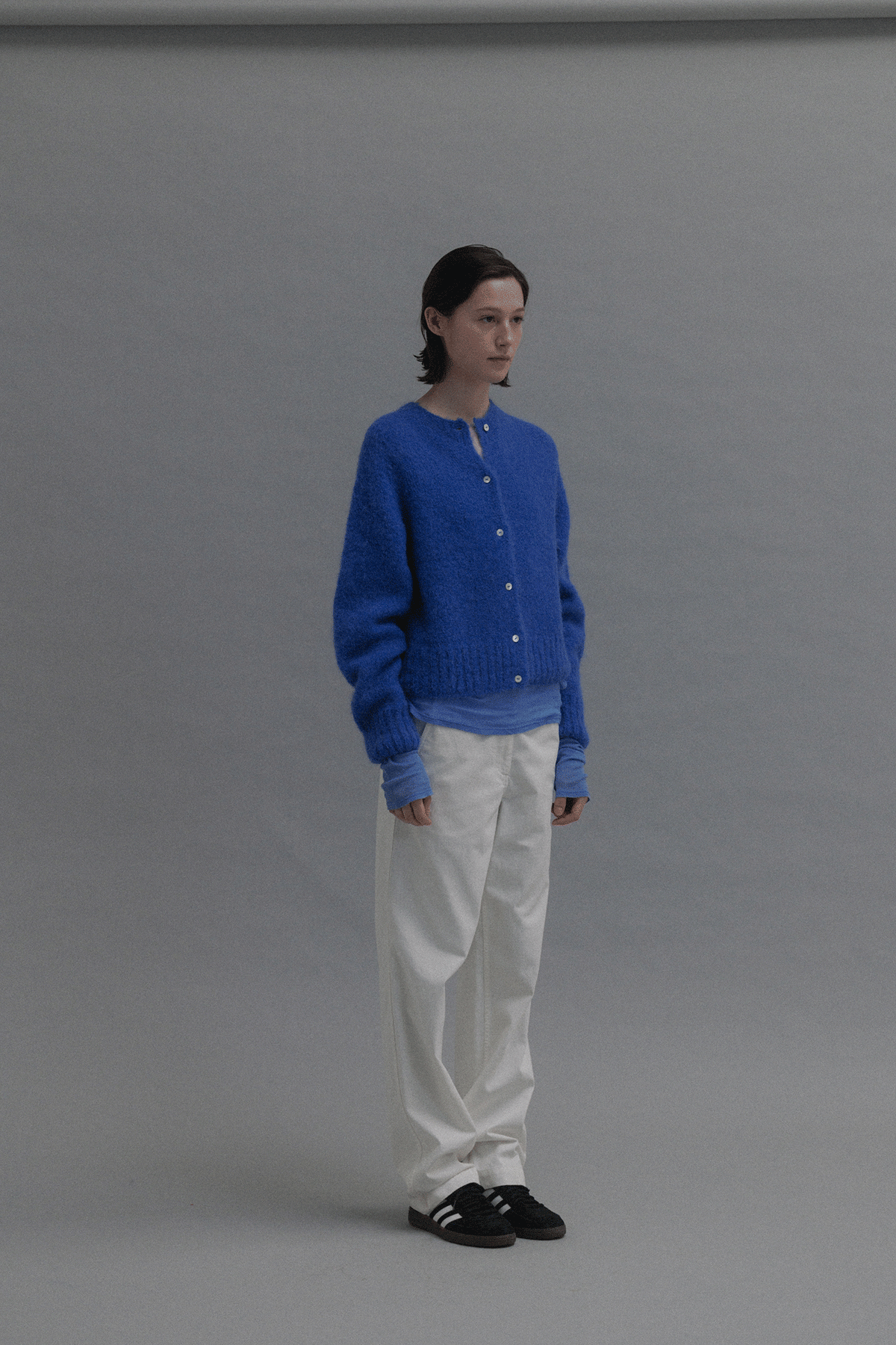 Nothing Written Alpaca knit cardigan (Pacific blue)