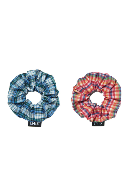 22SS CHECK SCRUNCHY