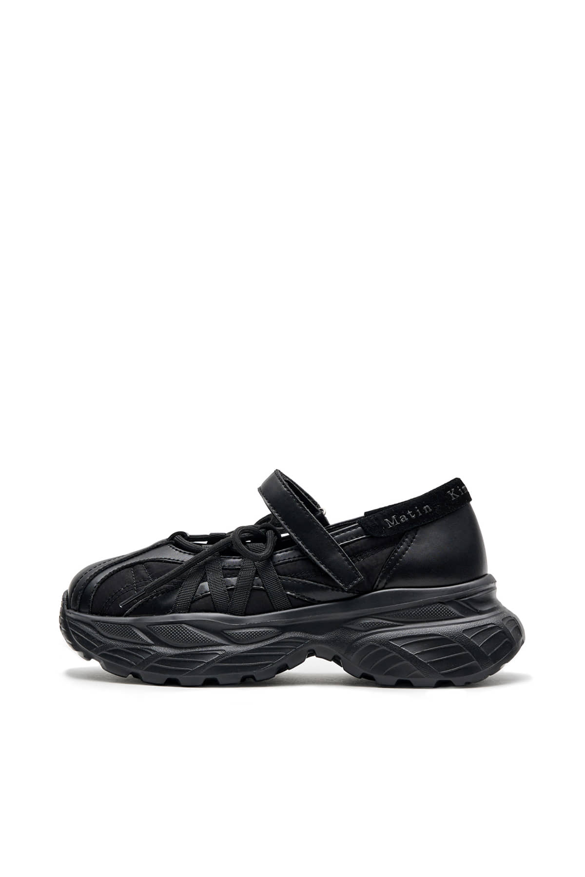 Matinkim Lace UP Chunky Ballet Sneakers IN Black