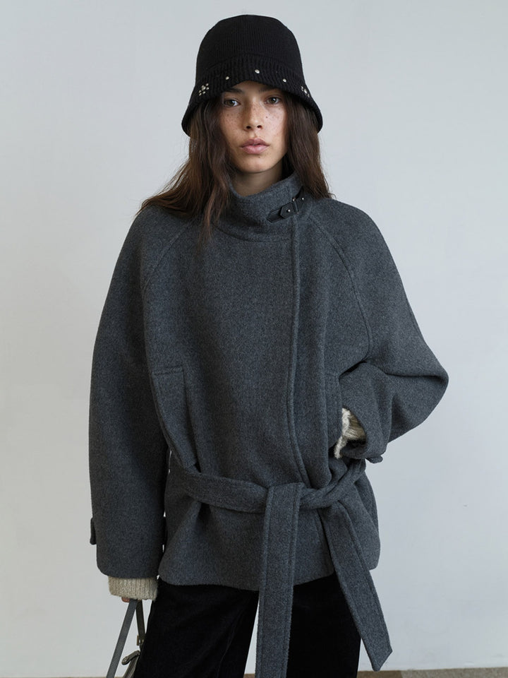 Raive (Color Added) Low-Belted Half Coat