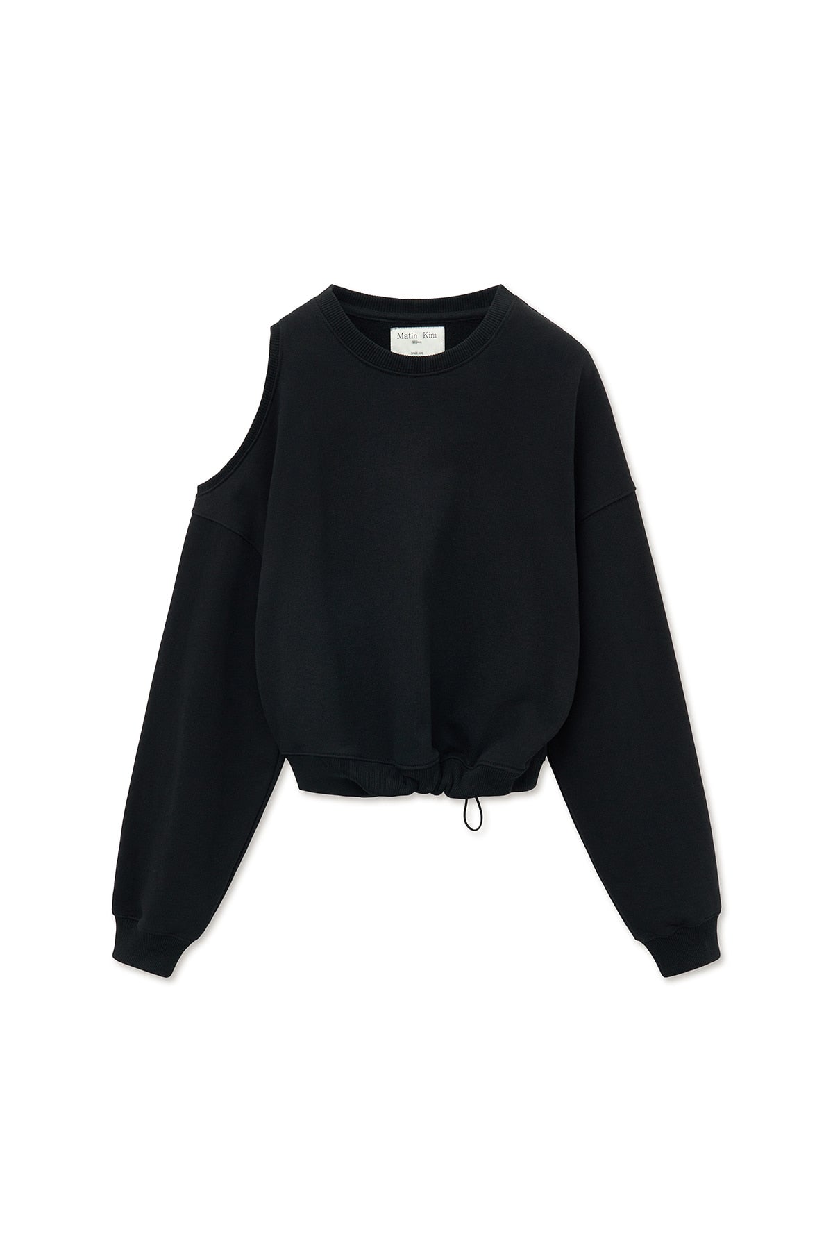 Matinkim Shoulder Hole Sweatshirt IN Black