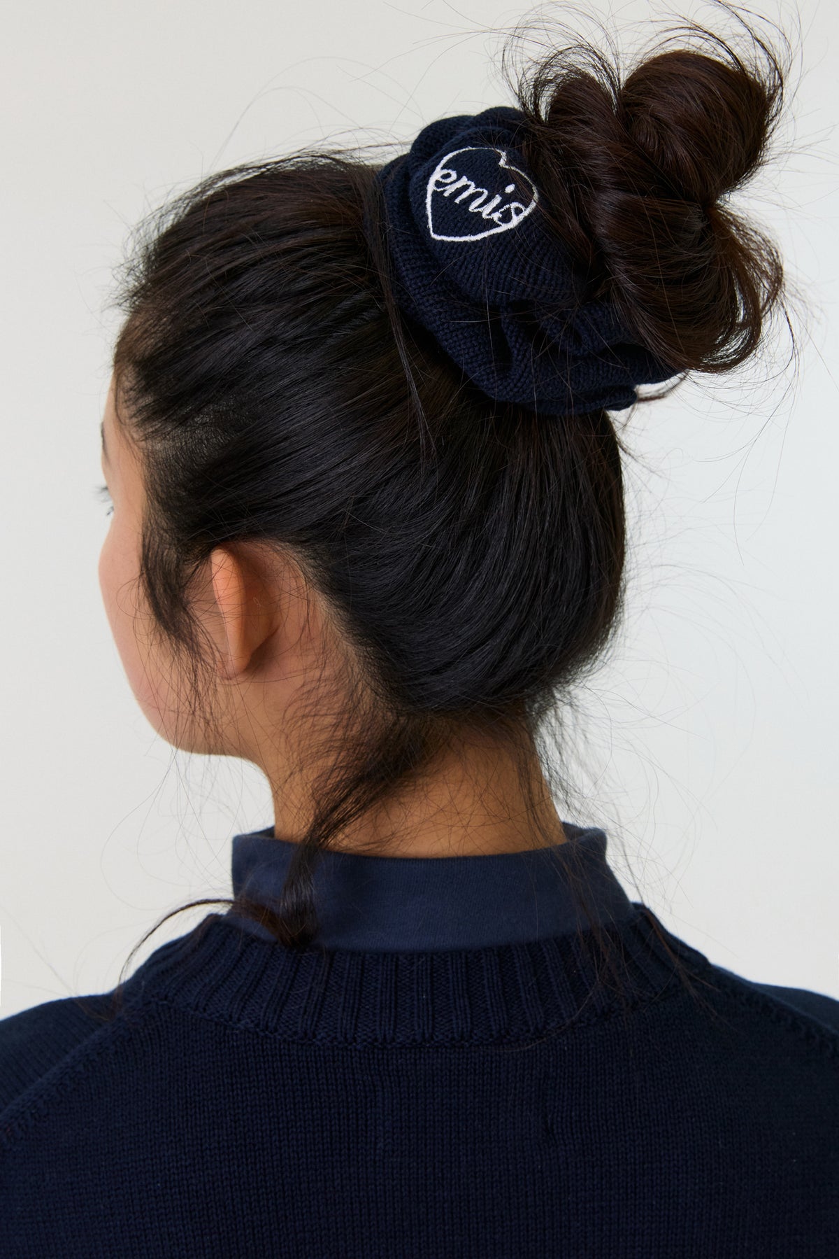 Emis Heart Logo Knit Scrunchie
