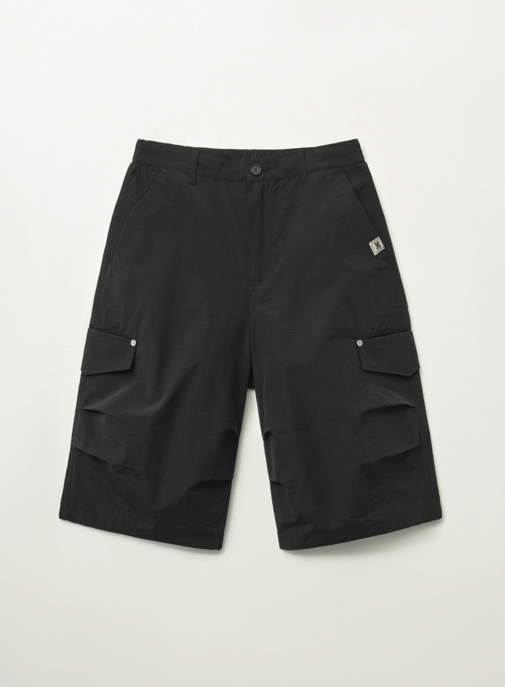 [satur] Nylon Parachute Shorts - Black