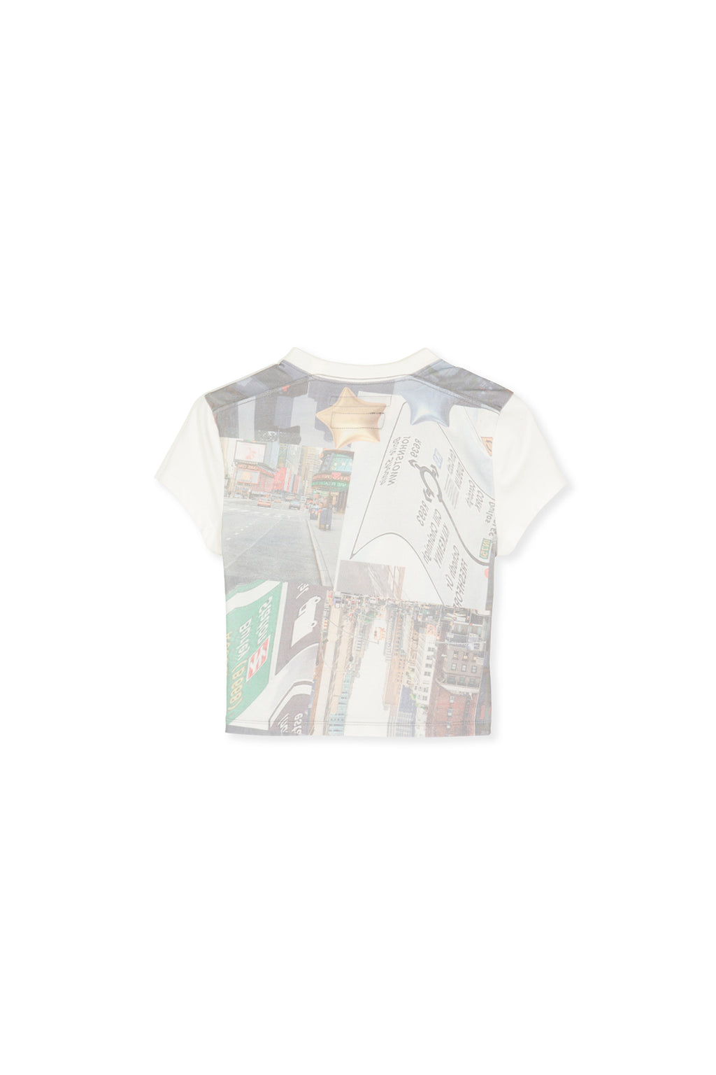 [matinkim] PEACHES PHOTOGRAPHY CROP TOP IN WHITE