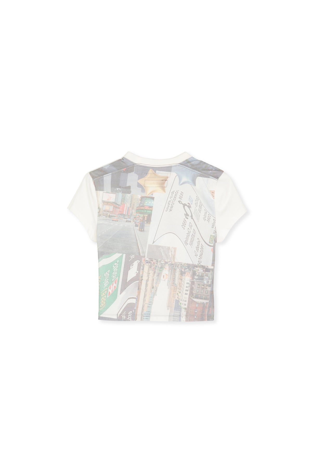 [matinkim] PEACHES PHOTOGRAPHY CROP TOP IN WHITE