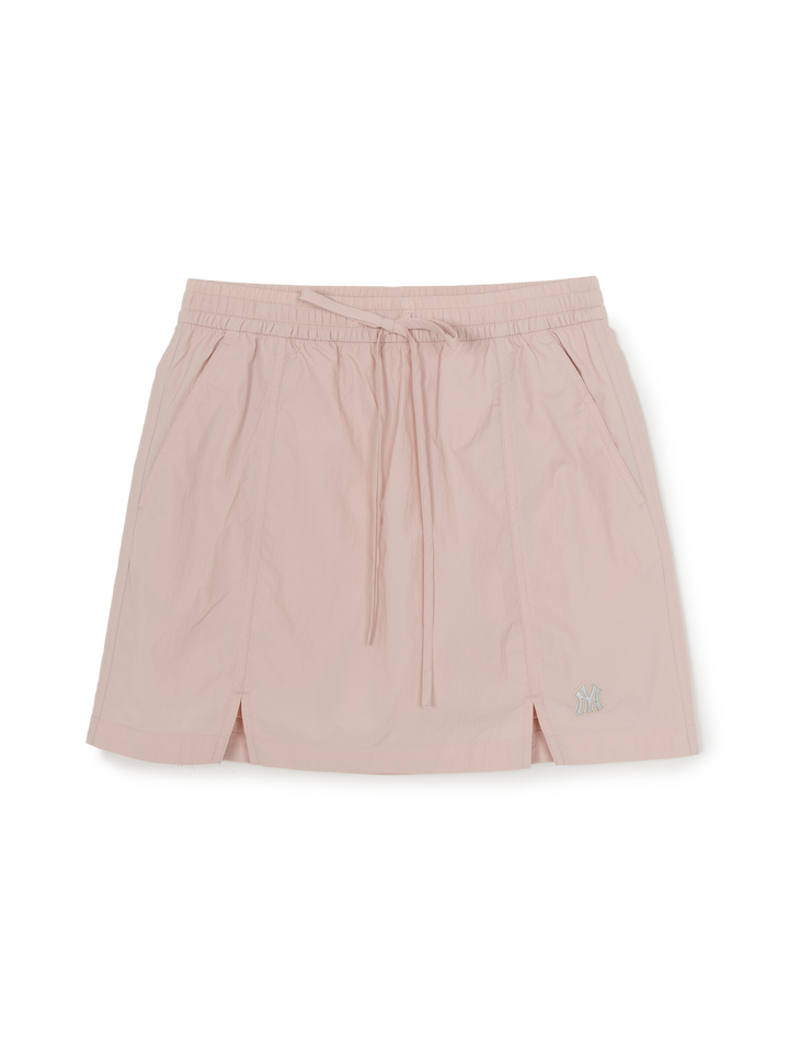 MLB Korea Women's Gorpcore Glossy Shirring Mini Skirt