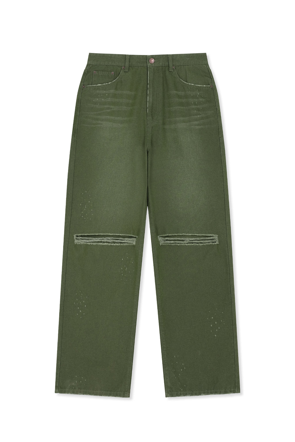 Matinkim Distressed Denim Pants For Men IN Khaki