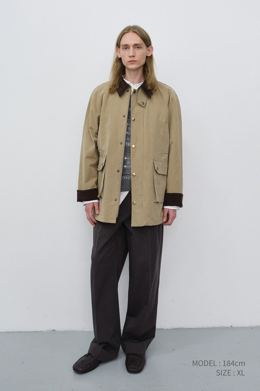 Dunst Unisex Waxed Cotton Hunting Jacket Beige
