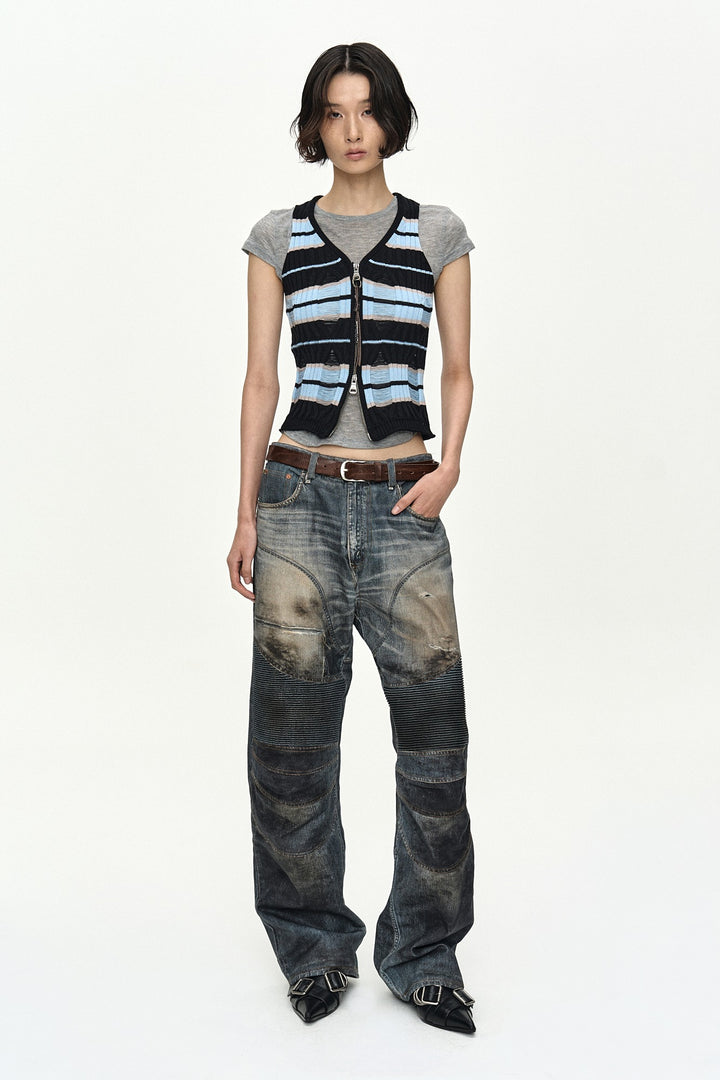 Andersson Bell Stripe Open Knit Vest