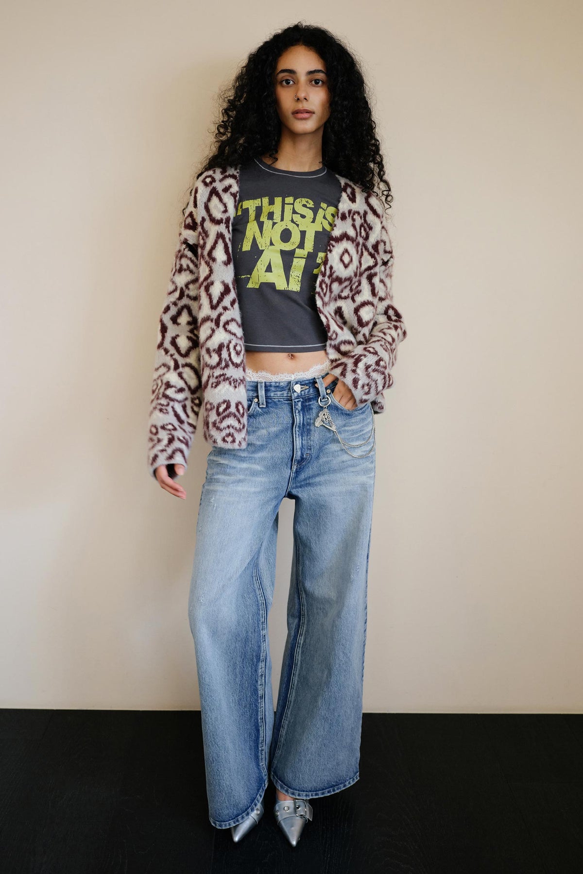 Instantfunk Low Rise Buckle Denim - Light Blue