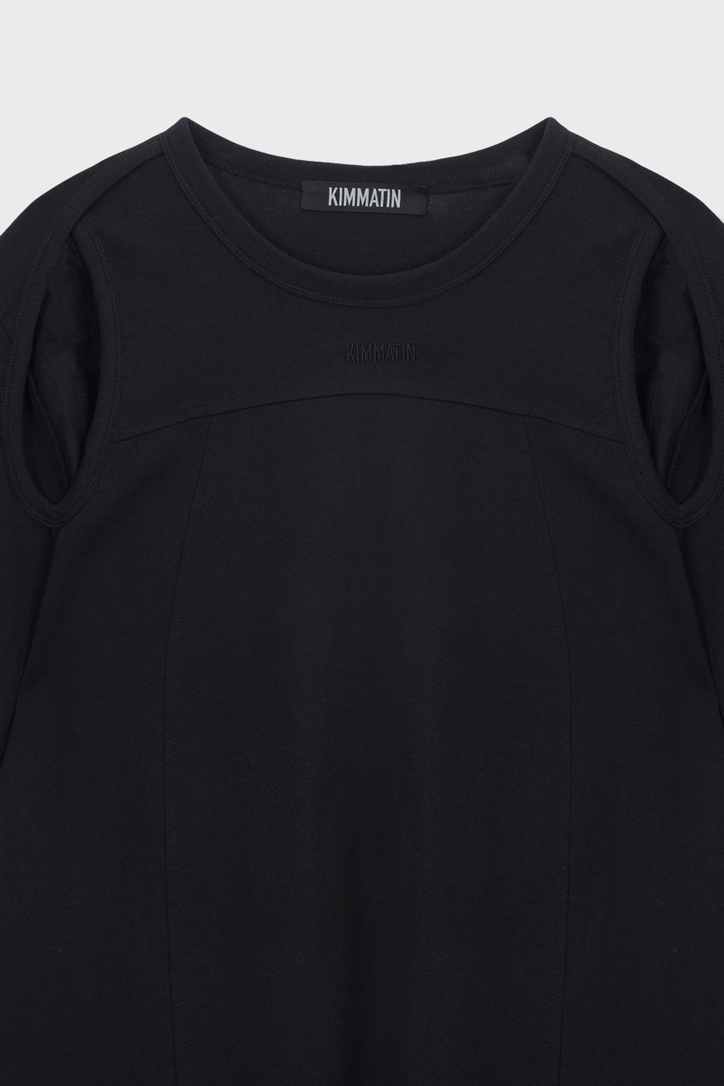 Matinkim Matin Kim Shoulder Hole Half Sleeve Top IN Black