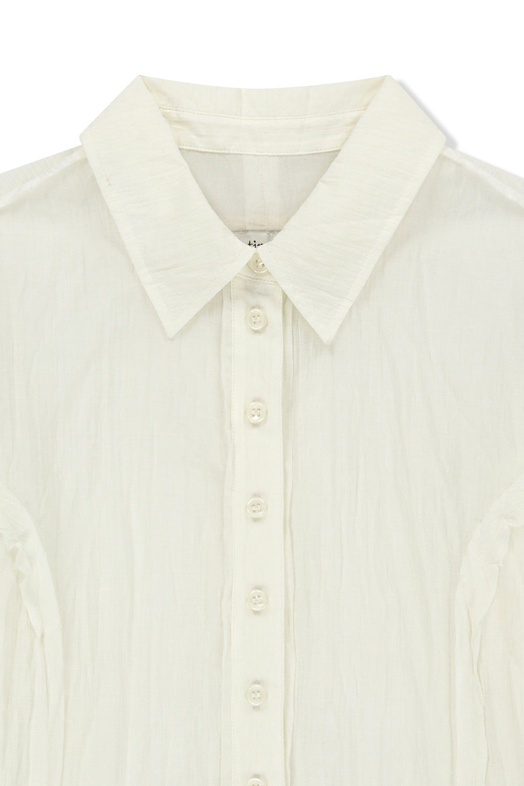 Matinkim Raw Edge Crinkle Blouse IN Cream