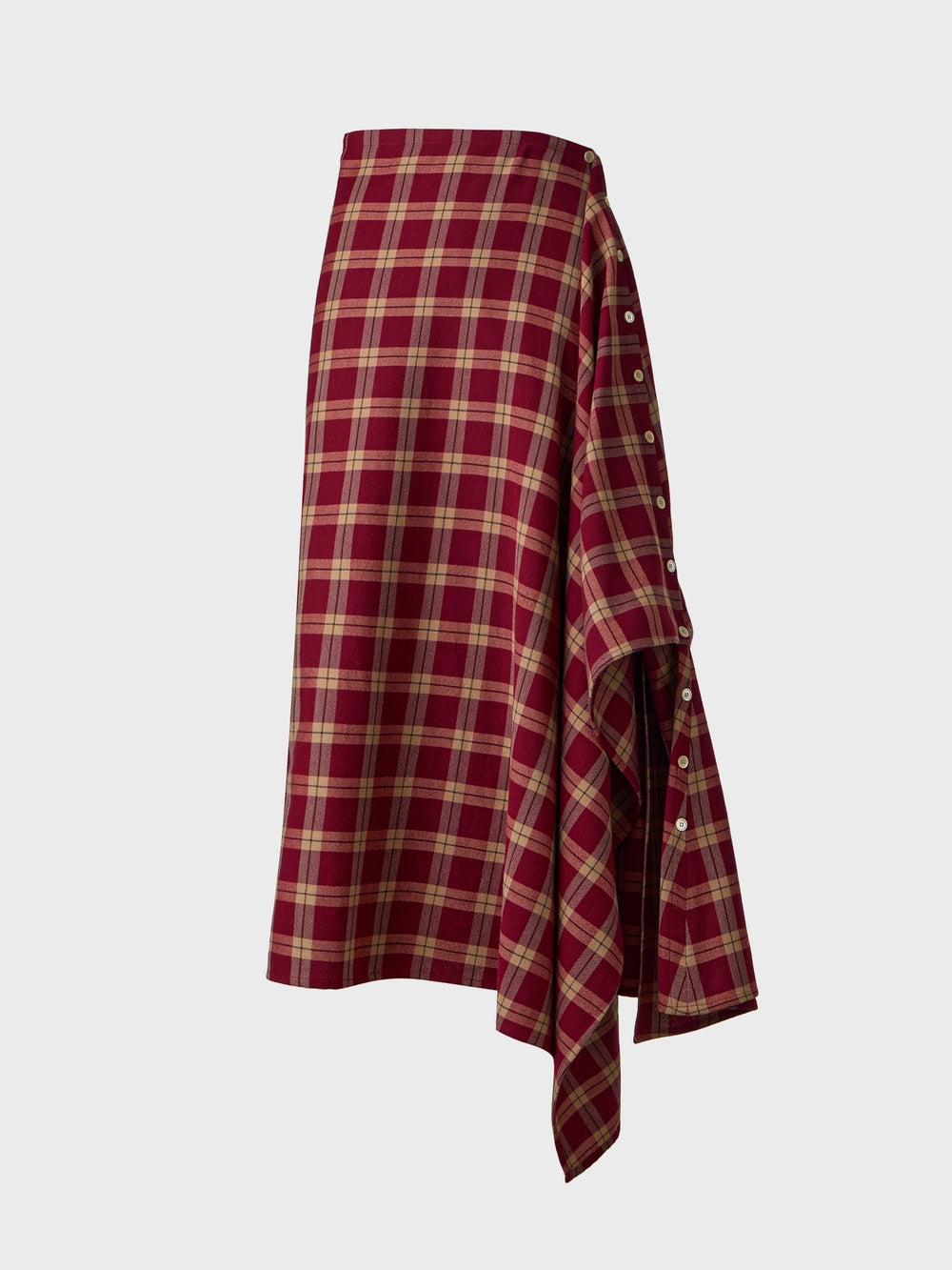 EENK Side Button Convertible Skirt - Red