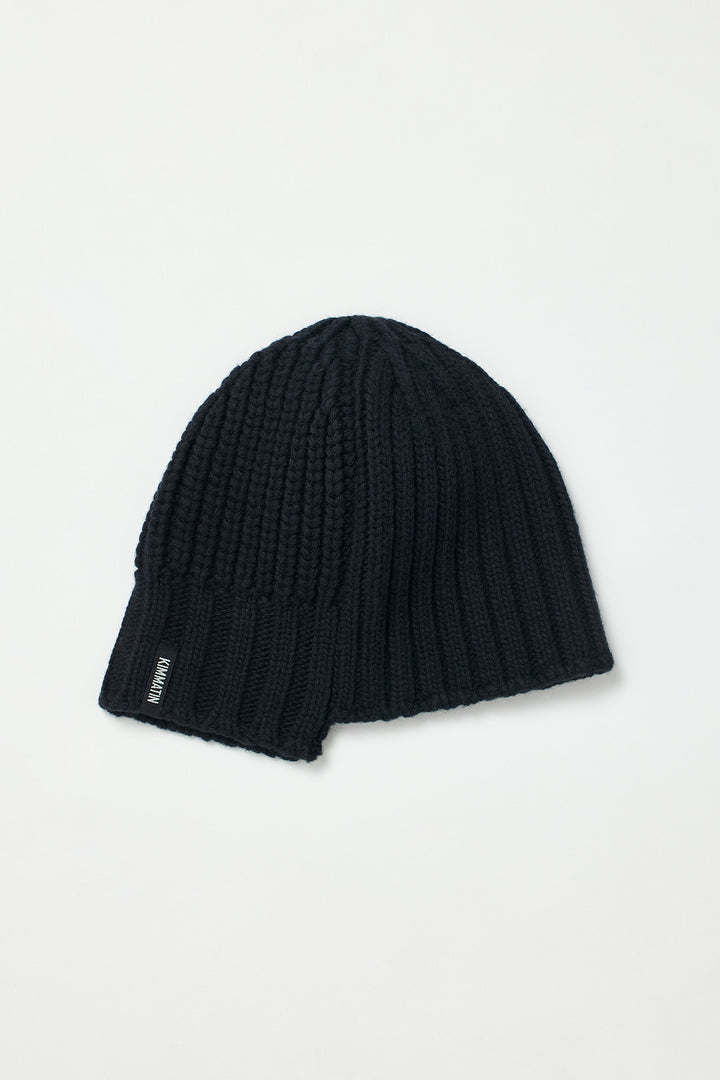 Matinkim Unbalance Knit Beanie IN Black